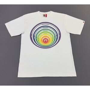 Vintage Y2K Baby Milo A Bathing Ape Bape White Shirt Streetwear Hype 2005 Small